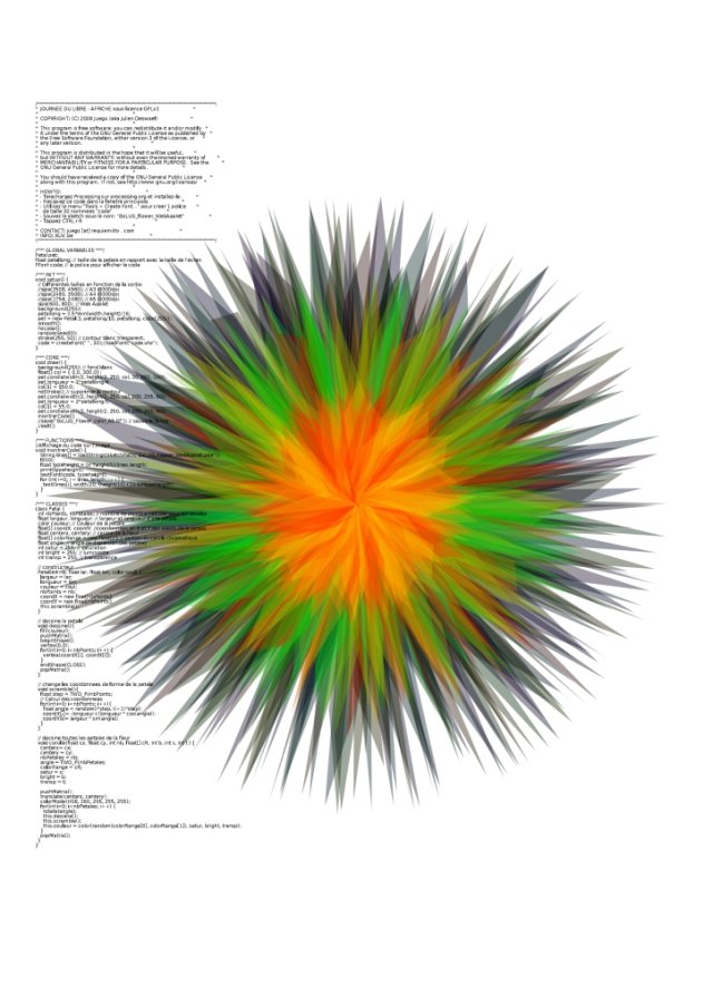 Affiche pour les journées du libre organisées par le BxLUG