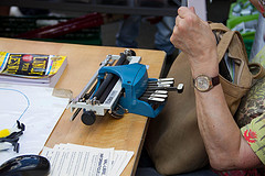 Machine à écrire en braille