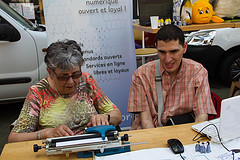 Machine à écrire en braille